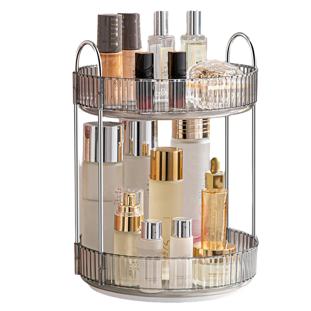 360 Rotating Makeup Organizer Large Capacity Cosmetic Organizer Transparent Multi-Layer Make Up Organizer Box Home Desktop Rack 4