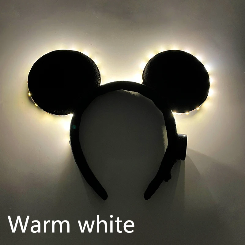1pc Schöne Leuchtende Leuchten Maus Ohren Stirnbänder LED Neon Mickey Haarband Junge Mädchen Leuchtende Stirnbänder Cosplay Haar Zubehör – Detail 11