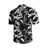 Coconut Tree Print Hawaiian Shirts Men Women Fashion Short Sleeve Beach Shirt Seaside Casual Blouse Lapel Camisa Vocation Shirt 6