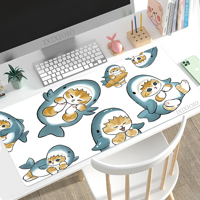Gato Kawaii Pata Mouse Pad Gamer xl Novo Computador em Casa Personalizado Mousepad Xxl Tapetes de Mesa Antiderrapante Macio de Borracha Natural - Imagem 6