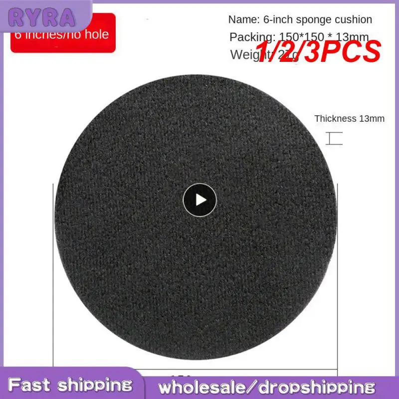 

1/2/3PCS Inch 150mm 15 Holes Soft Sponge Interface Pad Sanding Pads Backing Hook & Loop Sanding Discs For Polisher