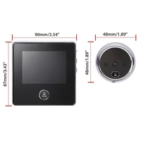 Hot 3C-LCD Screen Electronic Door Viewer Bell IR Night Door Camera Photo Recording Digital Door Viewer Smart Peephole Doorbell 1