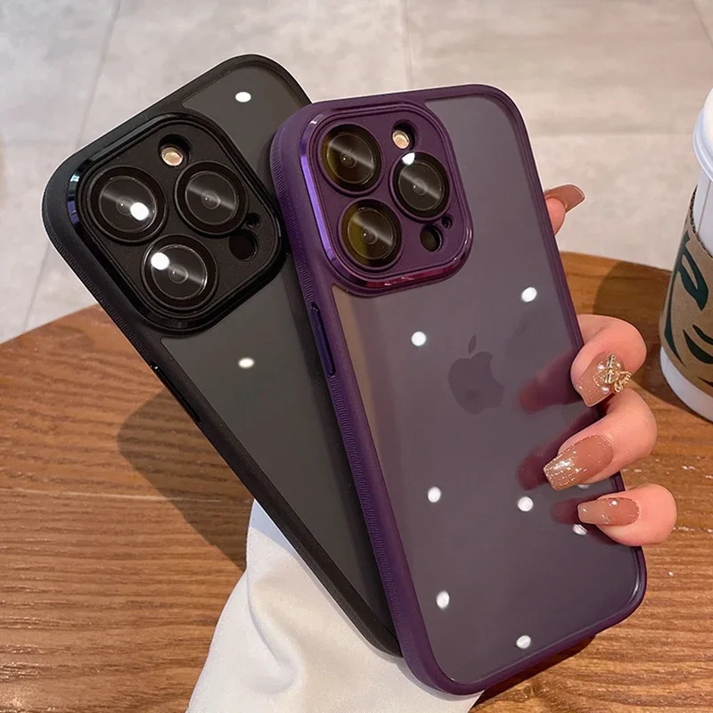 Transparent Shockproof Glass Camera Protector Case - Premium Hybrid Design
