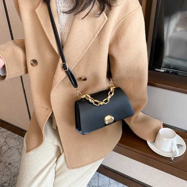 British Fashion Simple Small Square Bag Women's Designer Handbag 2021  High-quali