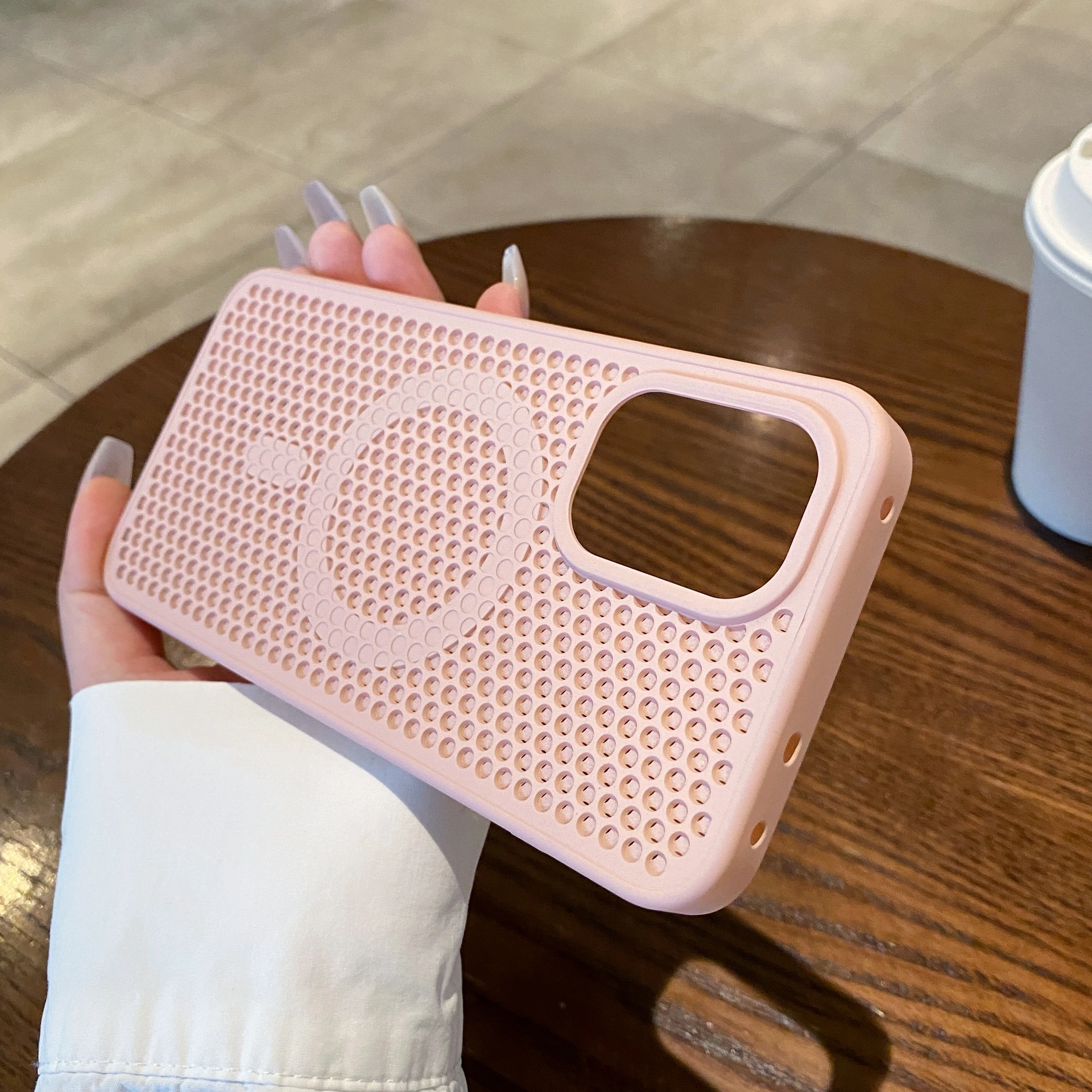Cooling Breathable Mesh Magnetic Case with Heat Dissipation and Shockproof Hard Cover