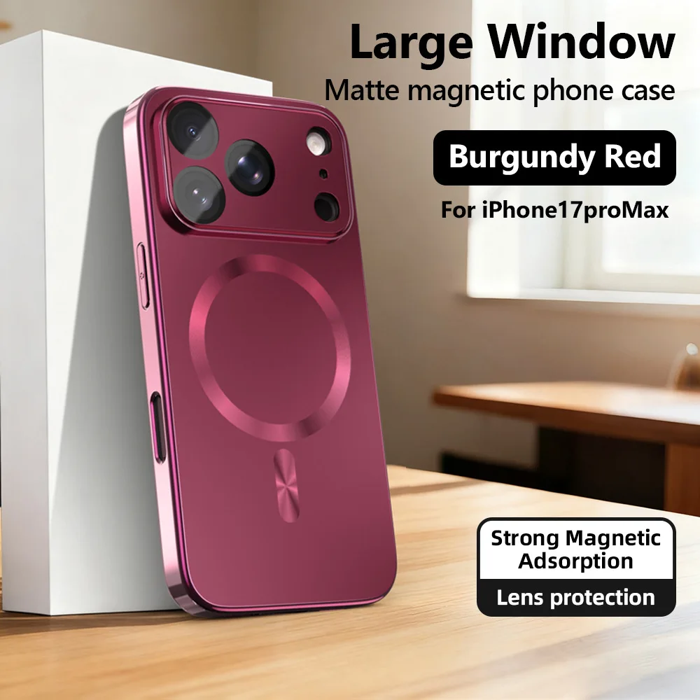Sleek Magnetic Camera Protector Case with Anti-Smudge & Wireless Charging Compatibility