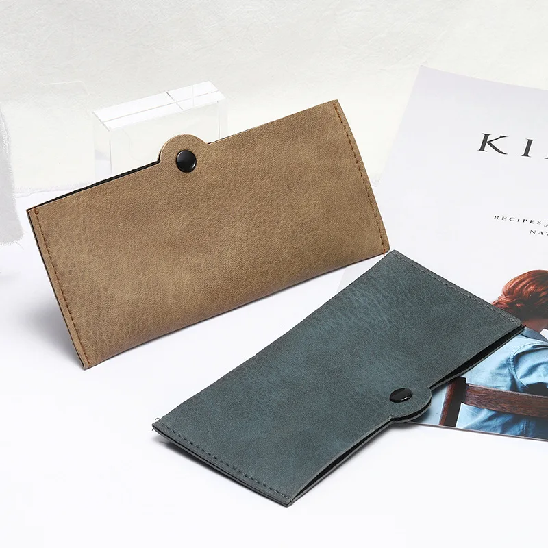 

Soft Leather Reading Glasses Bag Case Presbyopia Glasses Sun Clip Lens Box Portable Eyewear Protector Case Bag Accessories