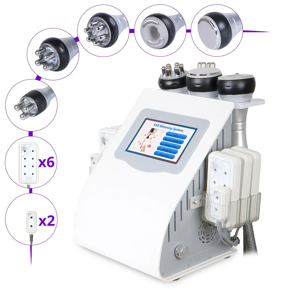 

6 In 1 40K Cavitation Machine Professional Cellulite Removal Vacuum RF Radio Frequency Skin Tightening Weight Loss Machine