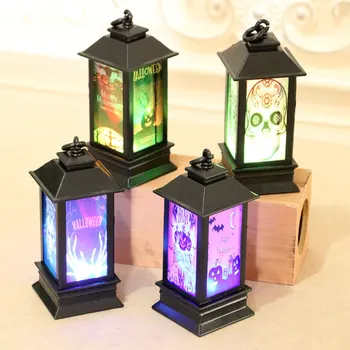 Lanterne LED portatili di Halloween Castello delle streghe Fantasma Zucca Decor per feste Eventi Atmosfera ispirata al faro Regalo perfetto 1