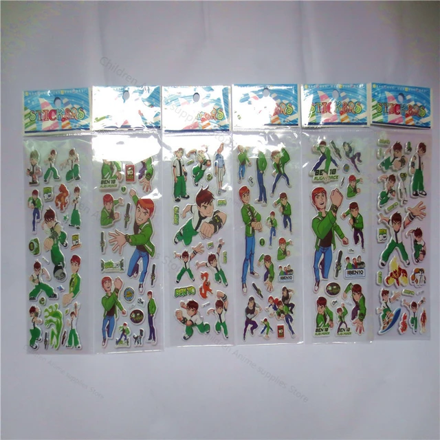 Super Easy 0.8 cm Ben10 Character Puffy 3D Cute Funny Stickers (10 Sheets)  Self Adhesive Sticker Price in India - Buy Super Easy 0.8 cm Ben10  Character Puffy 3D Cute Funny Stickers (