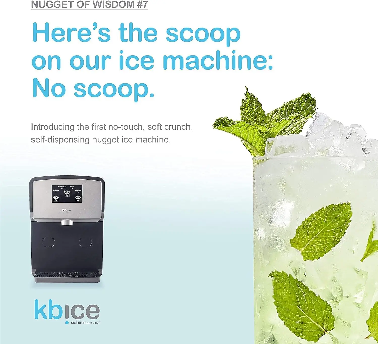 1.0 Self Dispensing Countertop Nugget Ice Maker The latest eco-friendly refrigerant has built-in self-cleaning function