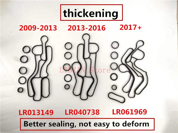 Engine Oil Cooler Gasket Seal For Range Rover Sport Discovery 4 LR4 LR061969 LR040738 LR013149 LR124259 rubber o rings rubber gasket aluminum gasket kits