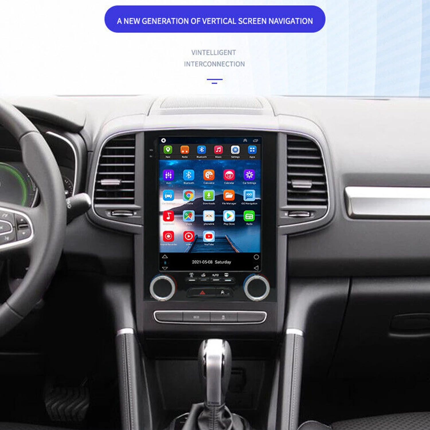 ȵ̵ ڵ GPS ̵ ÷̾, ̼ ,  ް 4 Koleos 2016-2022  ü ׼ ǰ, 10.4 ġ