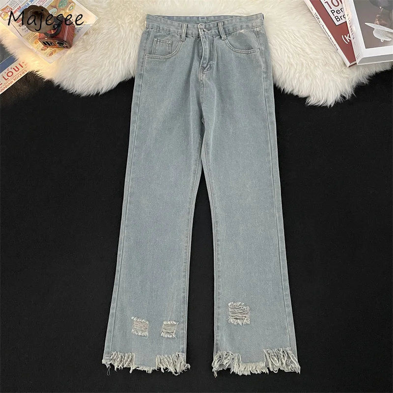 

Ripped Jeans Men Tassel Vintage Denim Unisex Streetwear Washed American Teens Y2k Clothes Fashion Trousers Джинсы Hipster Cool