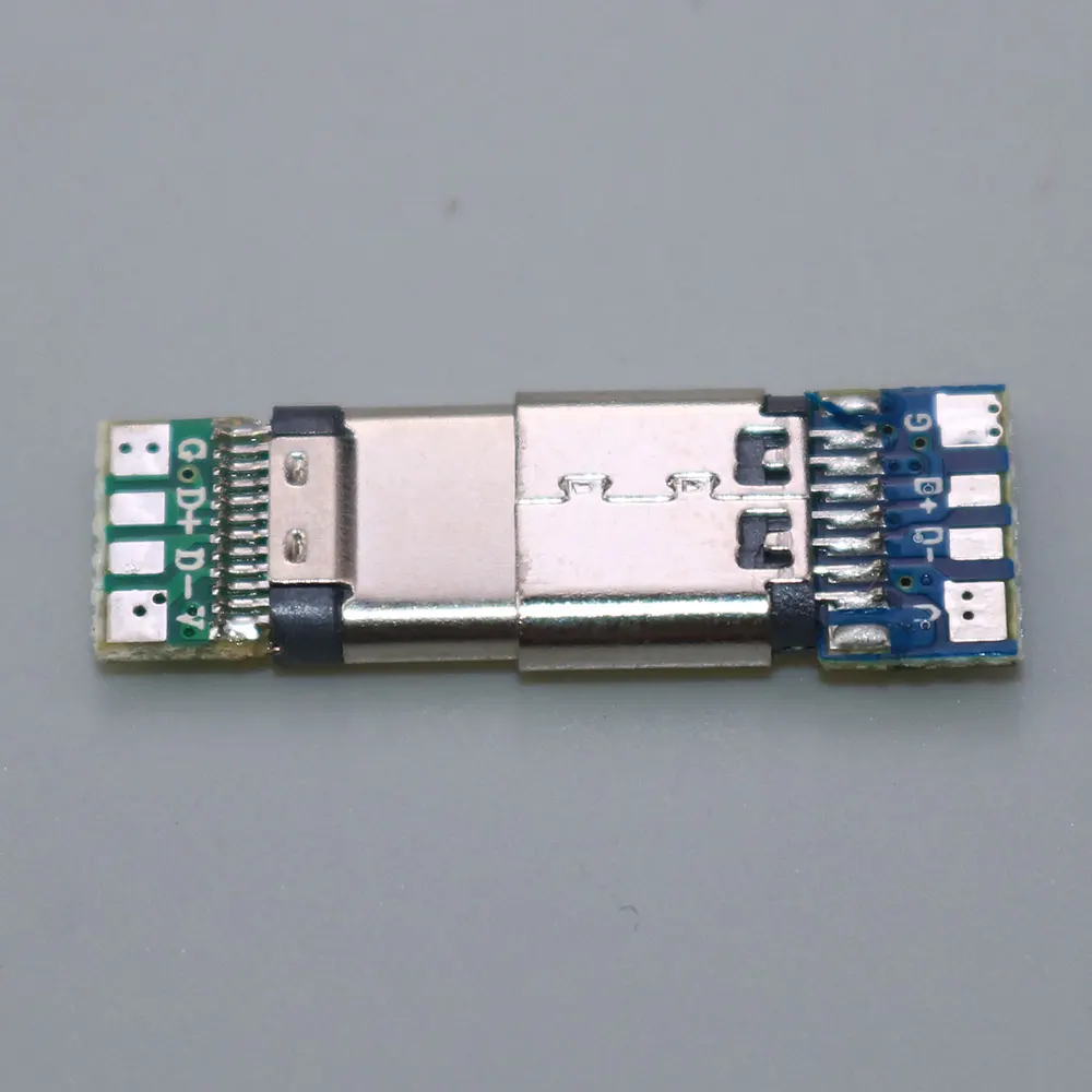 Macho e Fêmea Tomada Receptáculo Adaptador, Solda Fio e Cabo, USB 3.1, Tipo C Conector, Suporte PCB Board, 24 Pins, 1Pc