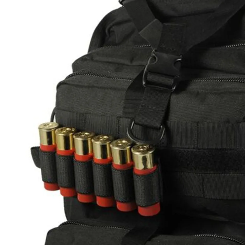 

1pc 6 Round Ammo Holder Hunting MOLLE Shotgun Stock Shell 12 Gauge Holder Nylon Ammo Pouch Hunting Military Shotgun Tools Parts