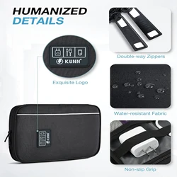 Compact Electronics Organizer Travel Case for Cable and Accessory Management (KEO - Black)