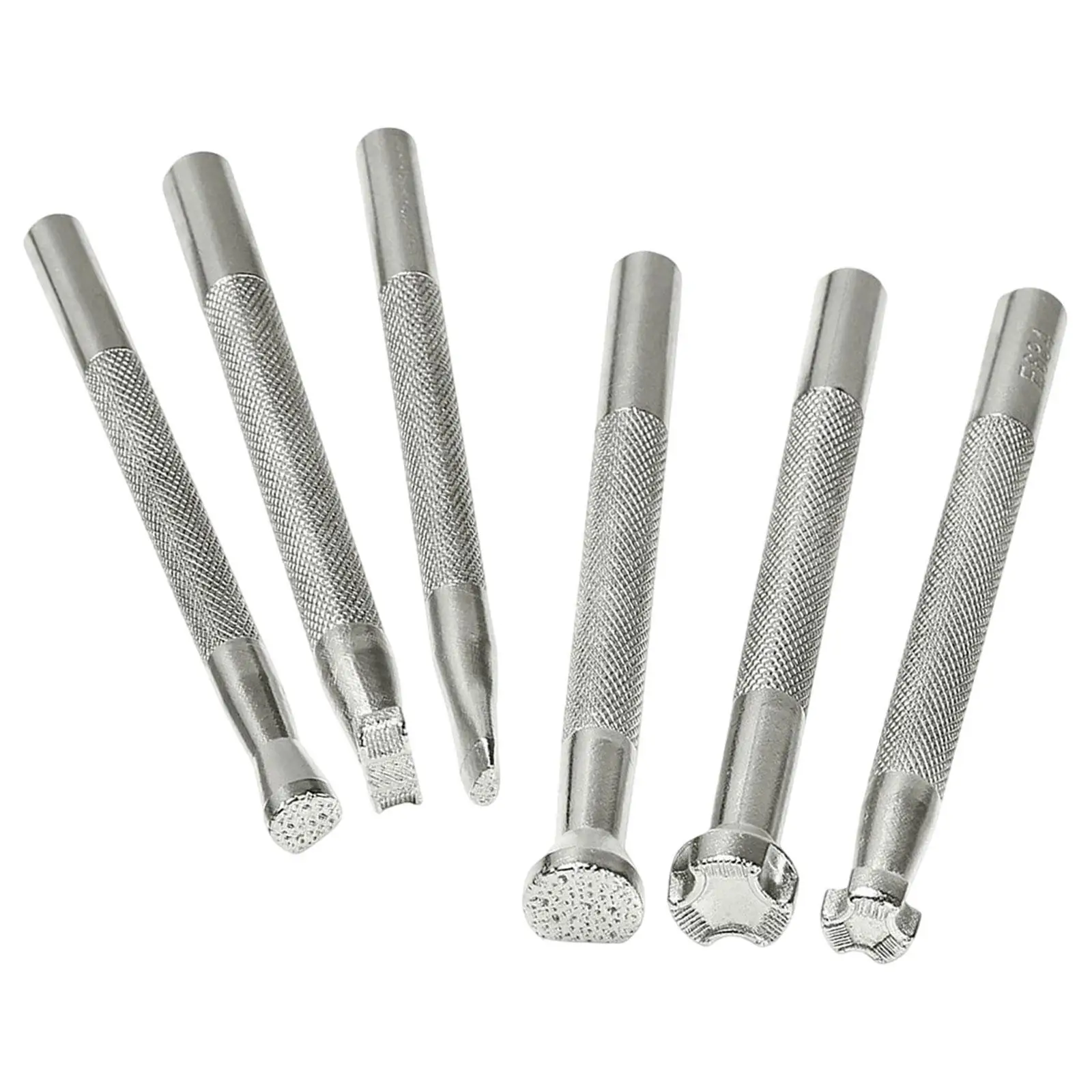 6 Pieces Leather Stamping Tools Metal Leather Stamps Adults Patterns Stamp Punch Leather Carving Tools for DIY Art Working