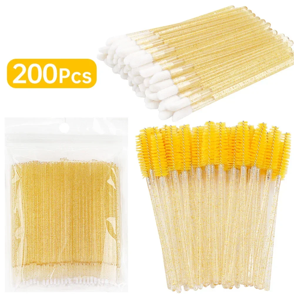 200pcs Eyelash Extension Special Eyelash Removal Brush Micro Brush Eyelash Brush Lipline Cotton Brush for Eyelash Extension Tool 5