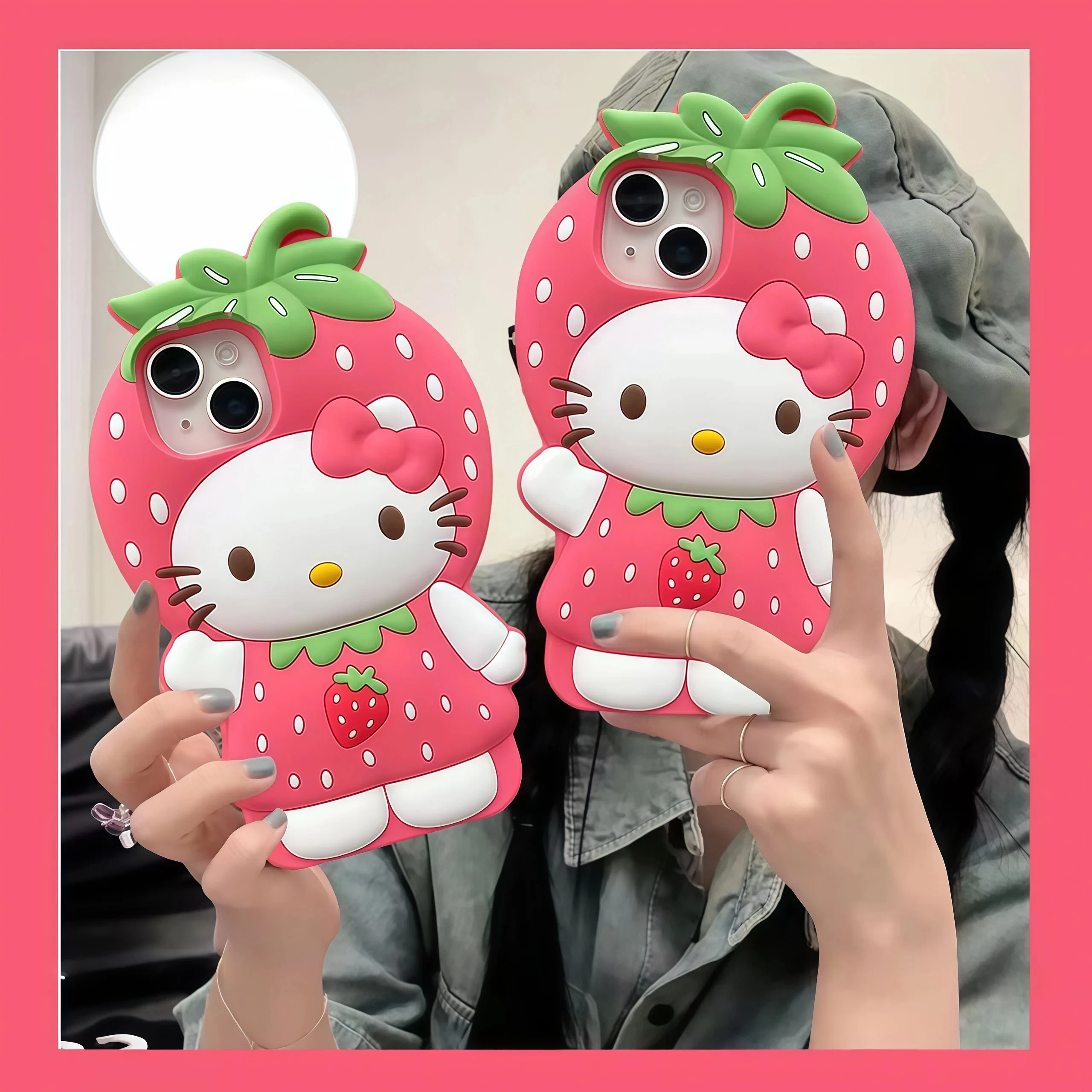 INS 3D Cute Strawberry Hello Kitty iPhone Case Soft Silicone Cover for iPhone 11 | eBay INS 3D Cute Strawberry Hello Kitty iPhone Case Soft Silicone Cover for iPhone 11 | eBay
