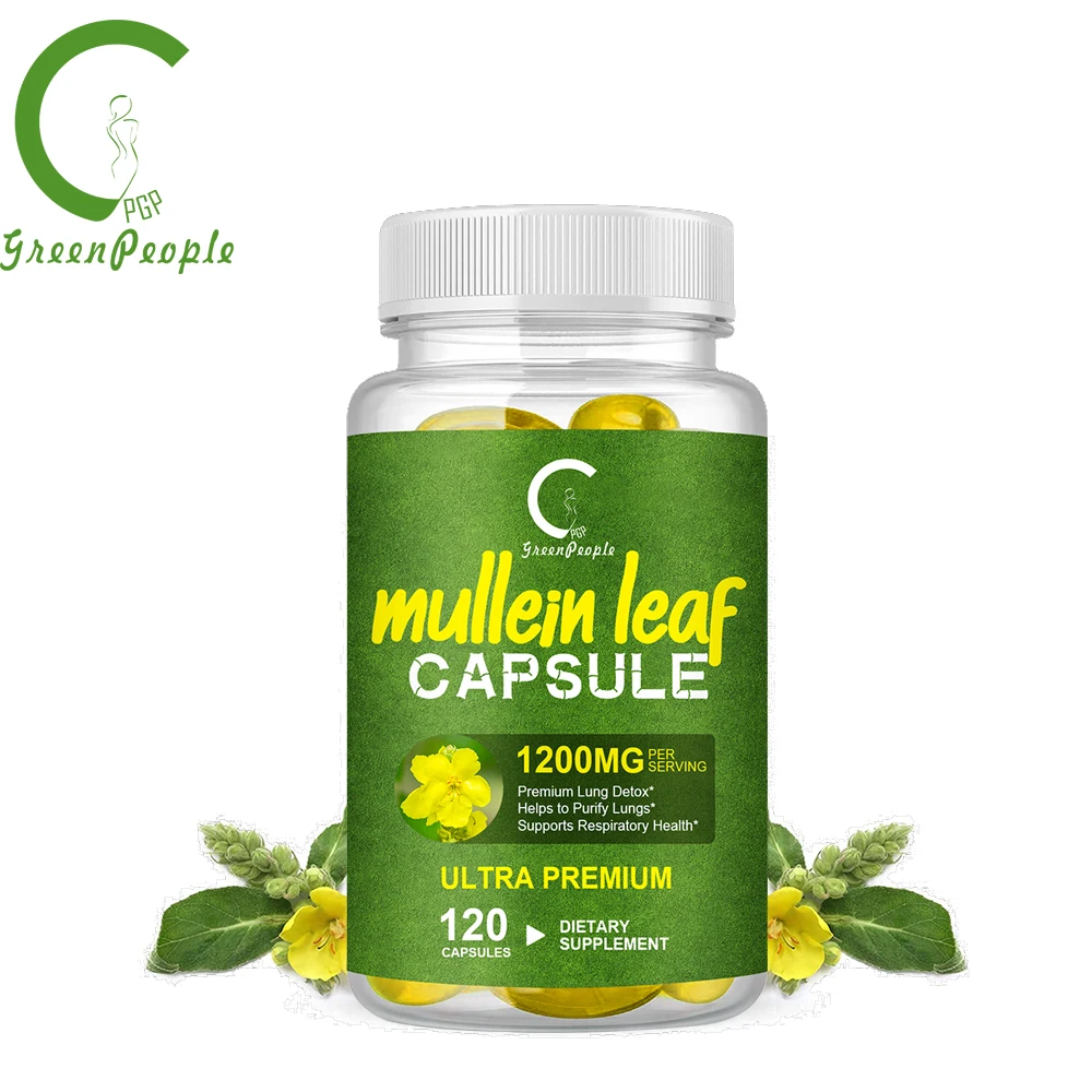 Mullein Leaf Capsule 1500mg - Disintossicazione Polmonare, Polmoni - Foto 9