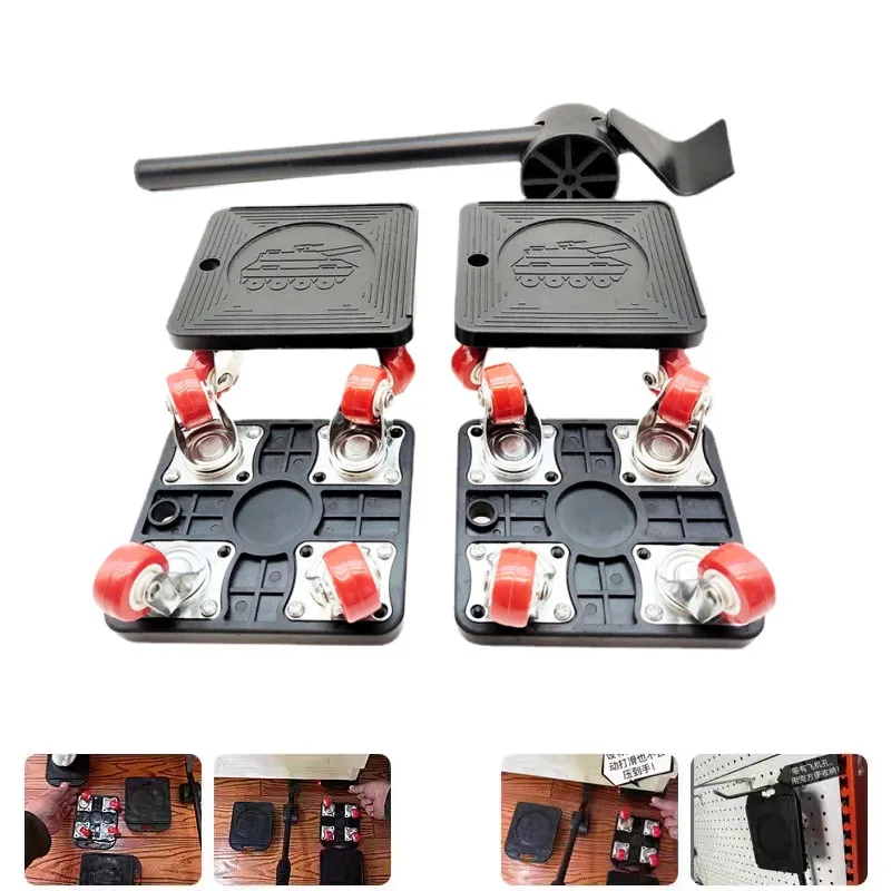 Furniture Transport Castors Set, 400 Kg Load Capacity, Furniture Transport Roller Sliding System