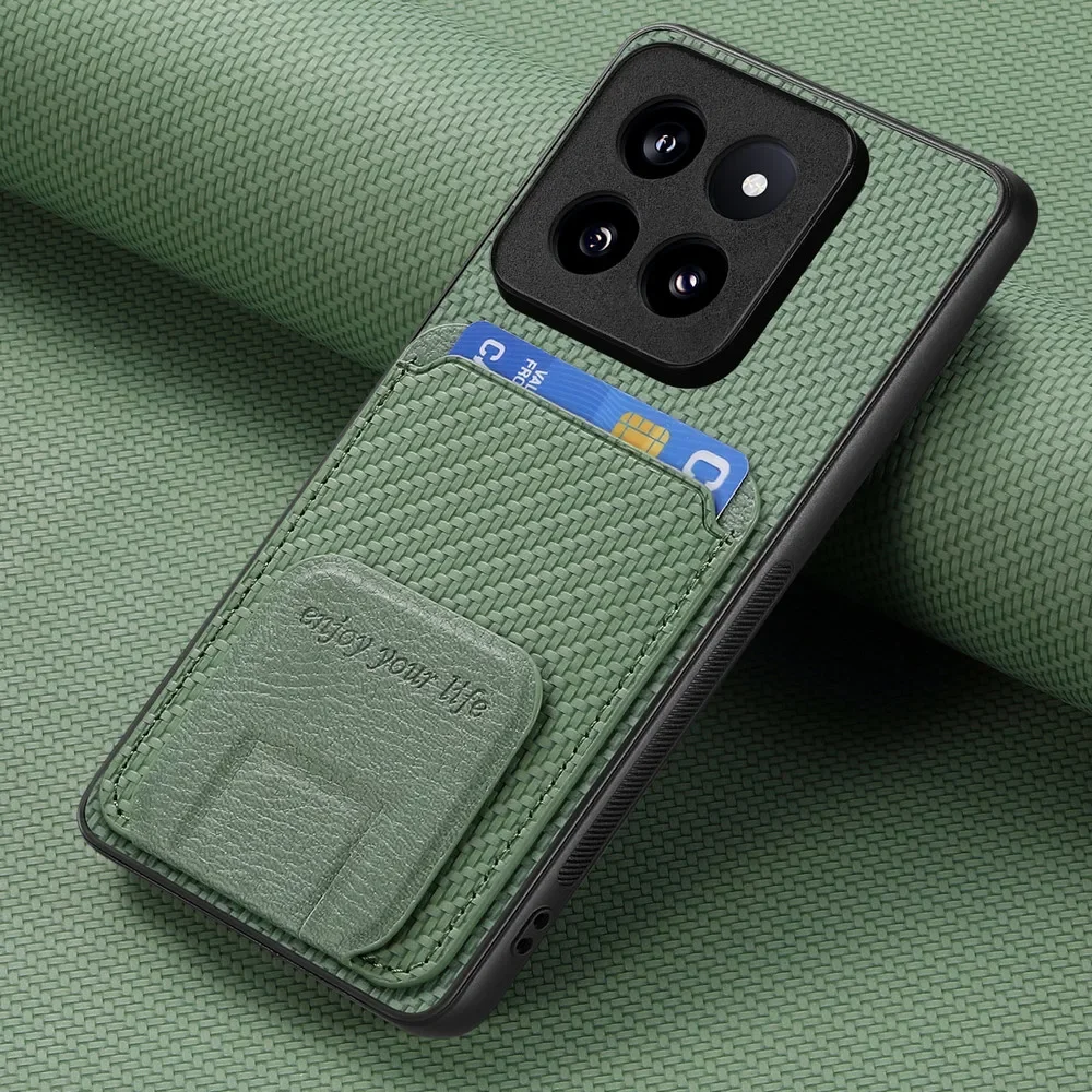 Luxury Leather Card Stand Back Cover