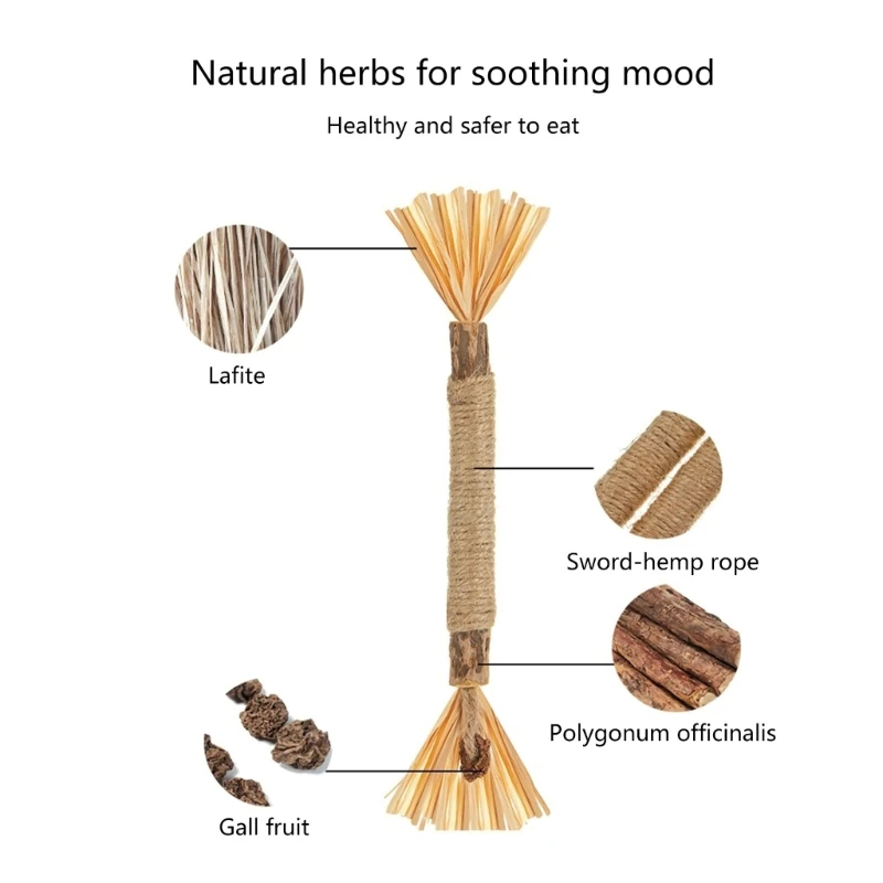 K5DC Cat Teething Chew Toy Matatabi Chew Sticks for Aggressive Chewer