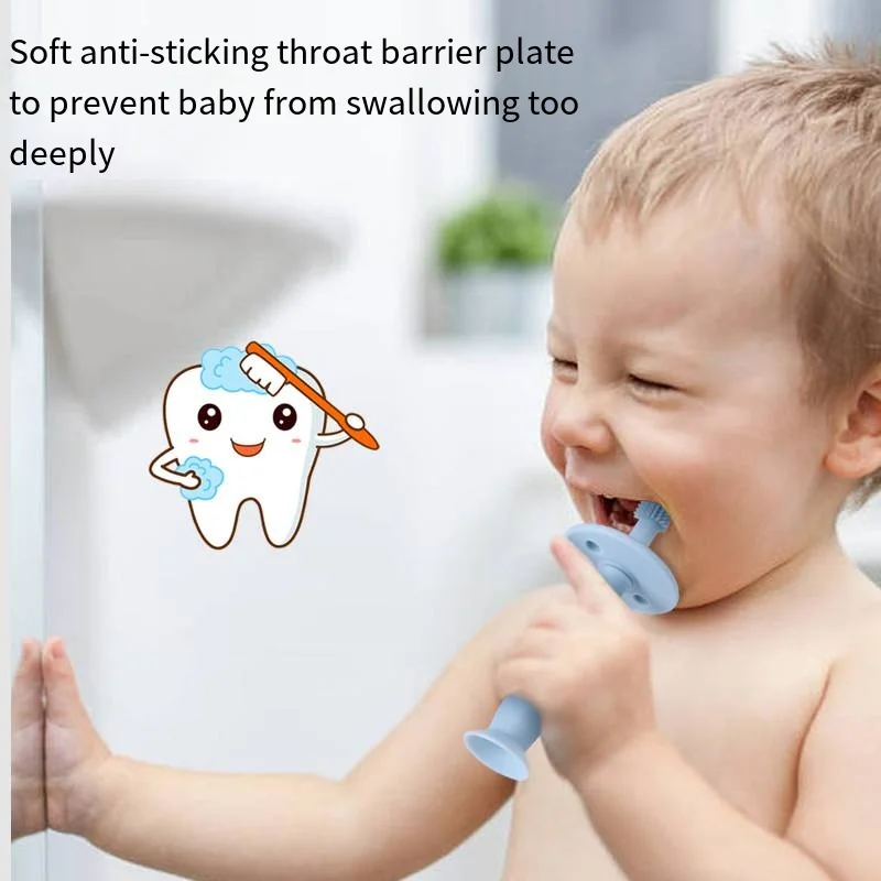 1PC Baby 360-degree Free Rotation Silicone Training Toothbrush,Baby Soft Toothbrush BPA Free Silicone Infant Tooth