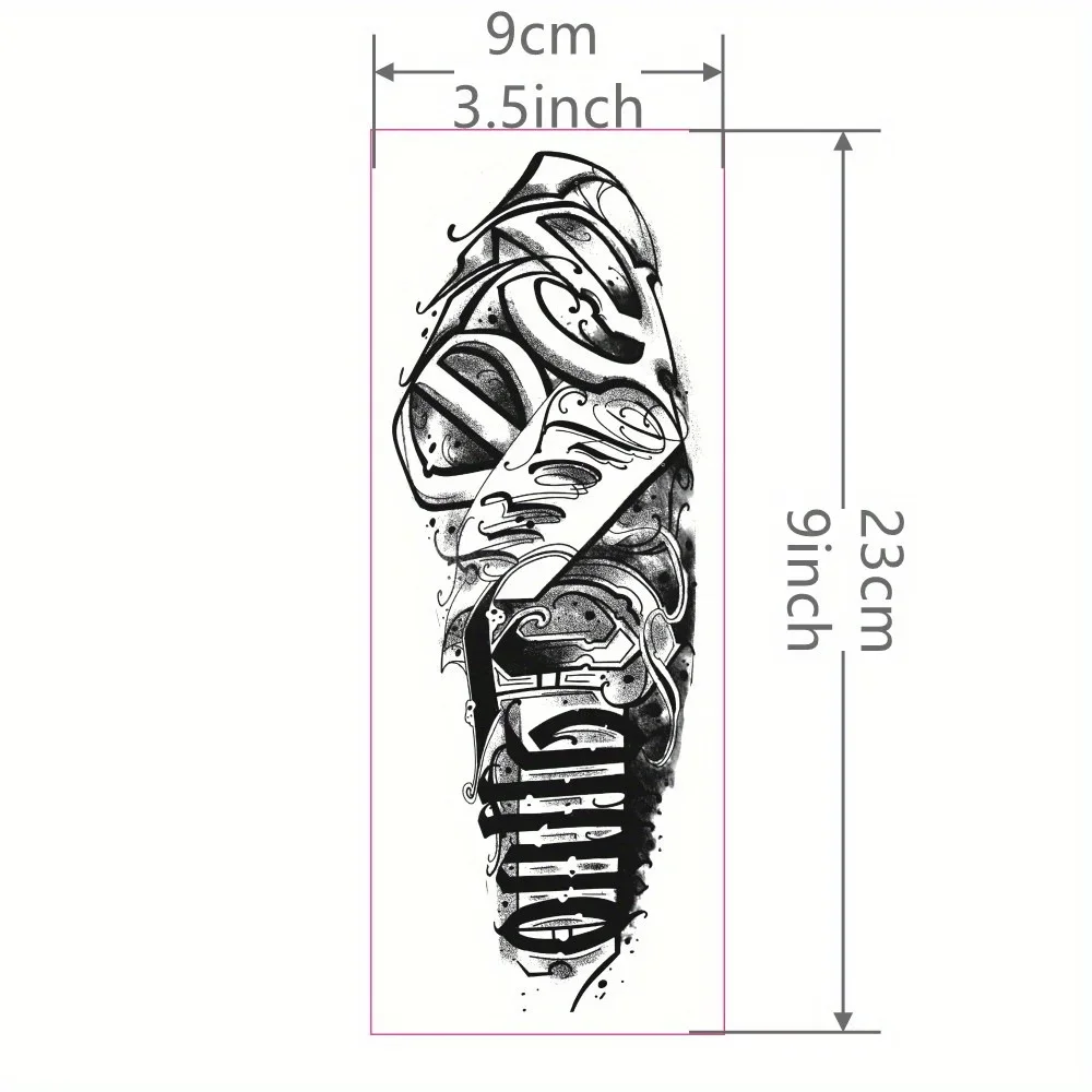 1 Sheet Arm Cool Tattoo Sticker Waterproof Long Lasting Party Temporary
