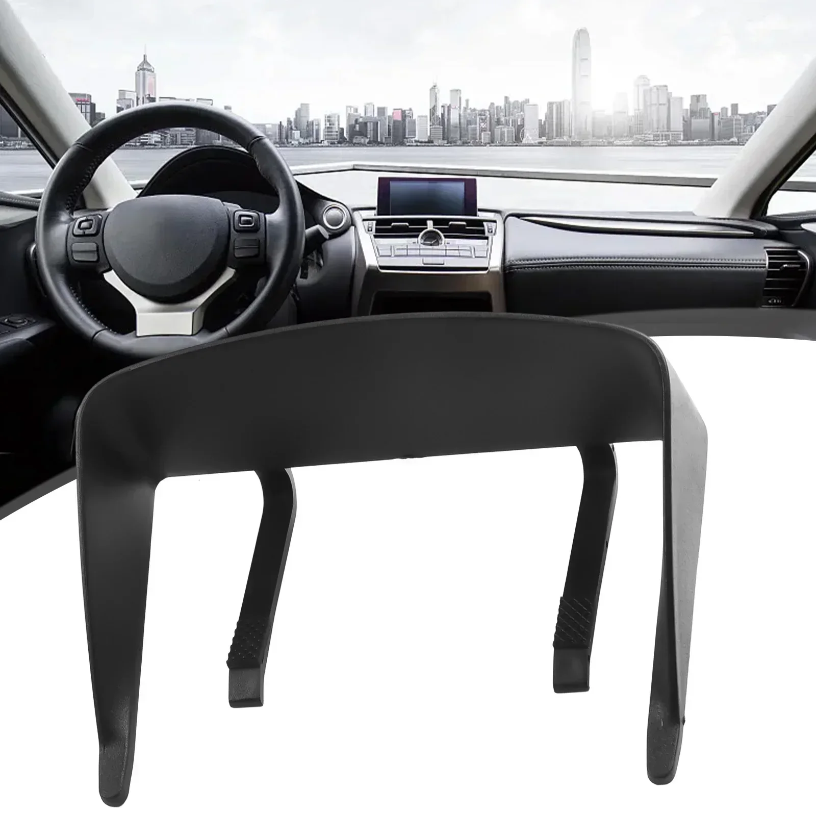 YSX 5 Inch Universal GPS Navigator Sun Shade Glare Visor Shield Car Sun Shade Black