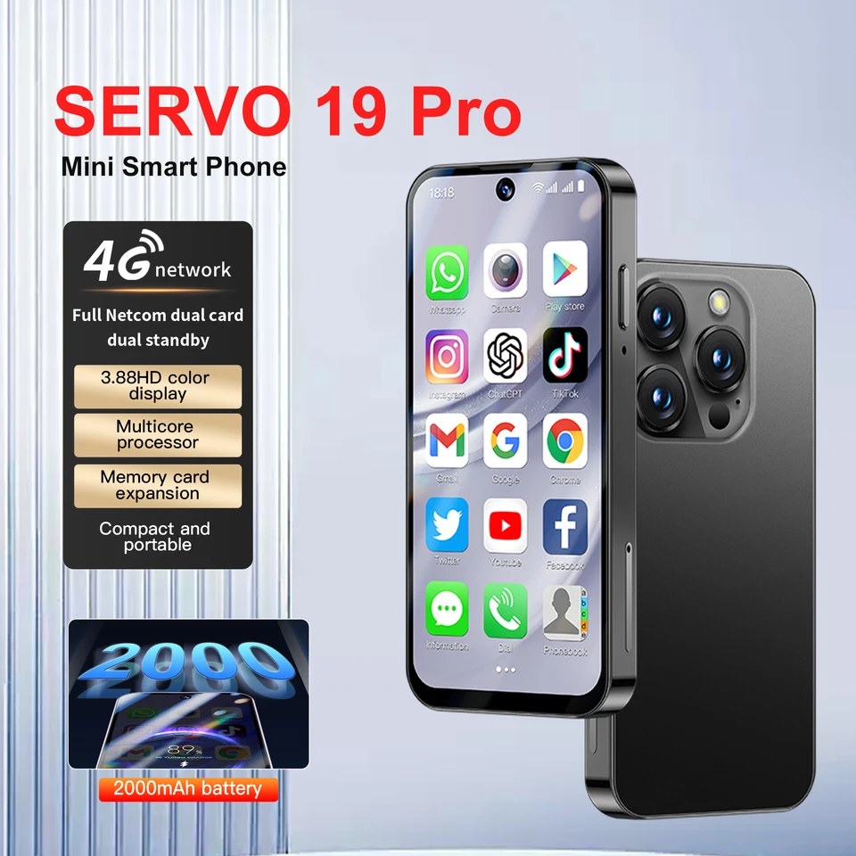 ミニスマホ　SERVO 19PRO（おまけつき） SERVO 19PRO Flagship Mini Smartphone Android12 System 4G Network