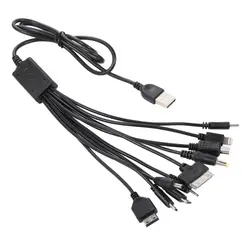Universal 10 - in - 1 Multifunctional Charging Cable (Black)