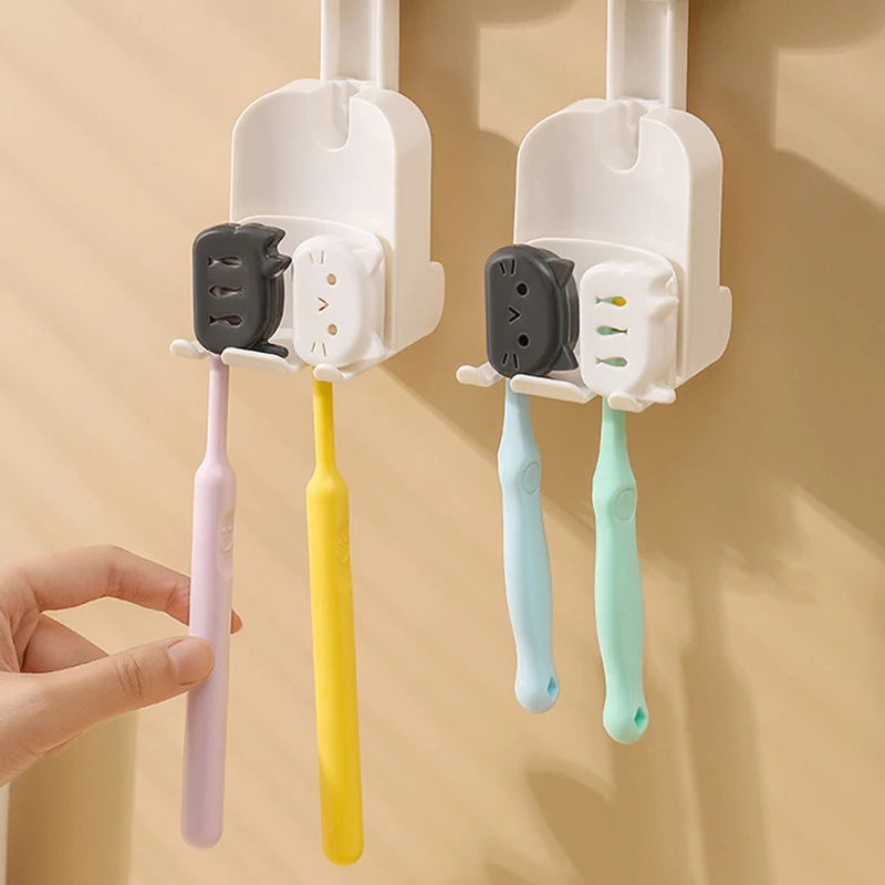Portable Toothbrush Head Cover Cat Shape Toothbrush Protector Cap Travel Hiking Plastic Case Bathroom Accessories