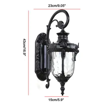 LOYALHEARTD Outdoor Wall Light Fixture Exterior Waterproof Sconce Porch Light Garden Lamp Sconce Rainproof Black 6
