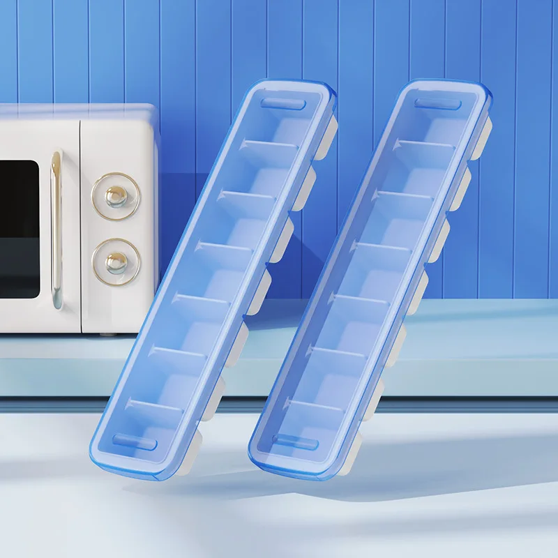 

Ice Tray Quick Freezer Plastic Homemade Frozen Ice Cube Ice Box Mold Food Grade Multi-layer with Lid