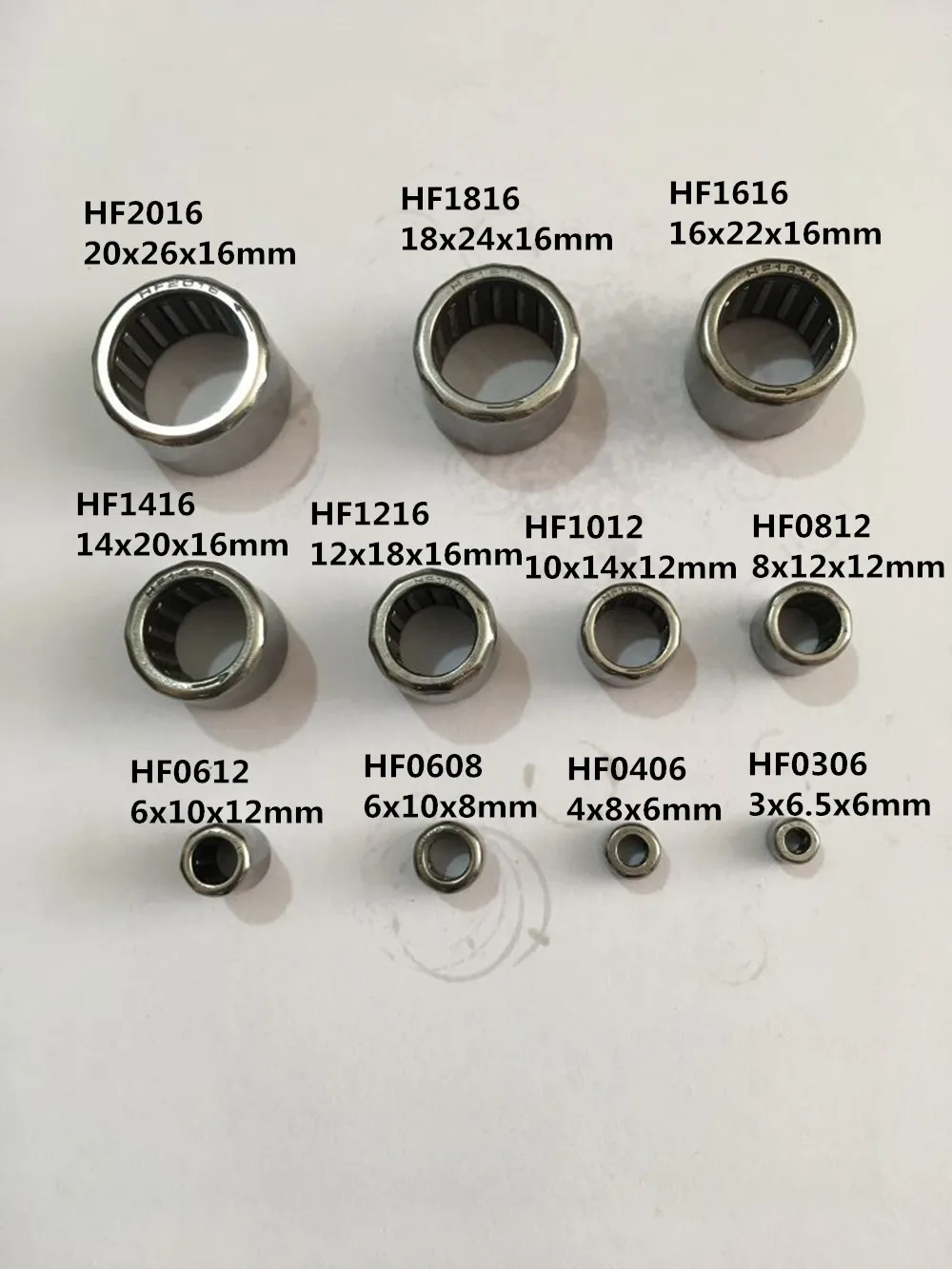 2-10PCS HF0306-HF1012 HF Single Way Needle Bearing One Way Roller Bearing Needle Roller