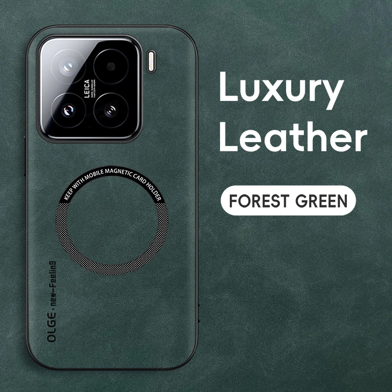 Leather Magnetic Phone Case Compatible with Xiaomi Devices