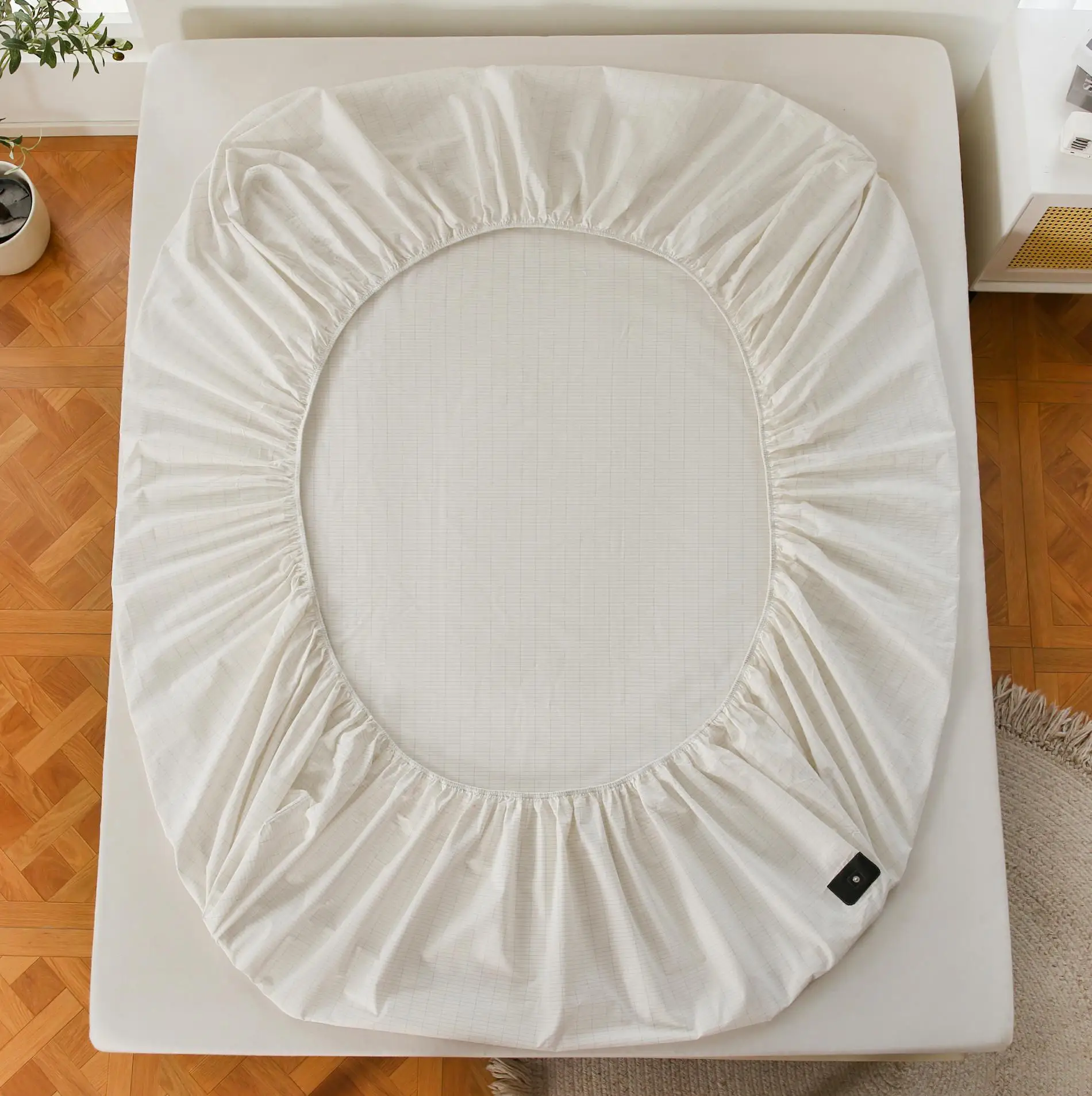 Good sleeping Earthing Antistatic Get Grounded Silver Bed Fitted Sheet, Include a 4.5m Grounding Cord 6