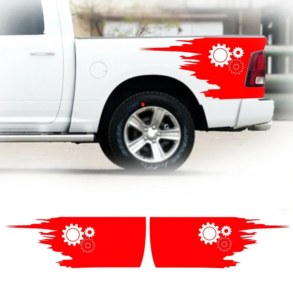 X2 Per Fiat Fullback Strada Toro Pick-Up Truck Bed Side Stripes Sticker Wrap Trim