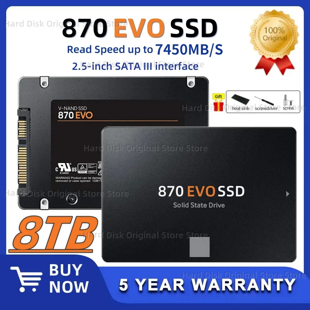 2024 Nowy dysk twardy SSD 870 EVO 8TB 4TB 2TB 1TB Wewn trzny dysk 2024-nowy-dysk-twardy-ssd-870-evo-8tb-4tb-2tb-1tb-wewn-trzny-dysk