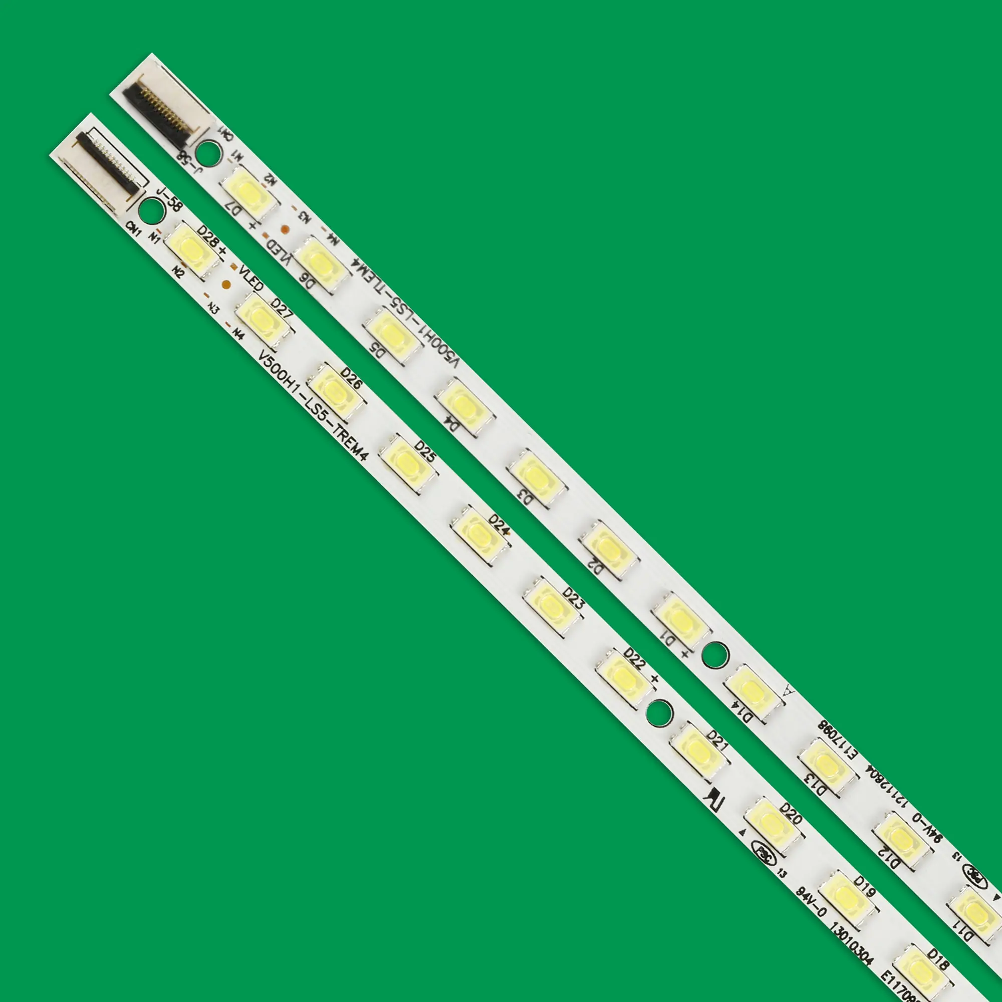 2 PCS ledes csík V500H1-LS5-TLEM6 TLEM4 TREM6 TREM4 E117098 28 leds 315mm számára LE50D8800 V500HJ1-LE1 L50E5000A