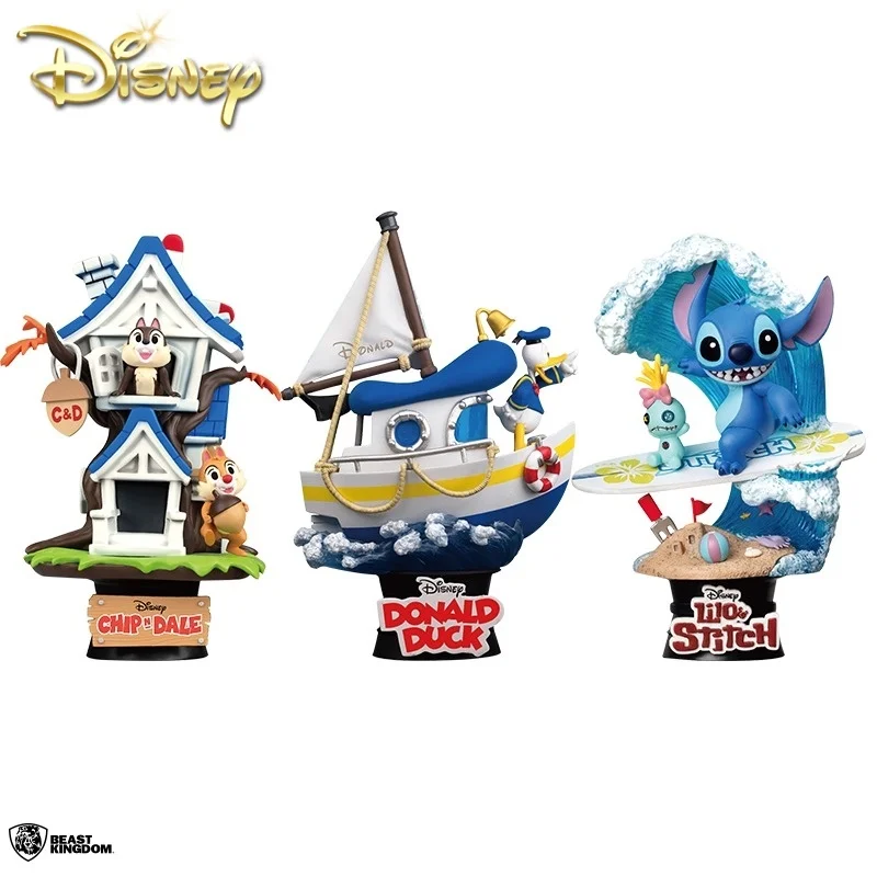 

Beast Kingdom Disney Authentic Summer Series Chichiti Donald Duck And Stitch Collection Model Decoration Birthday Gift