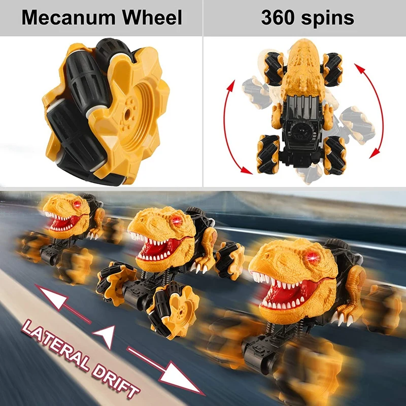 Trucks For Boys Dinosaur Car Toys Remote Control Dinosaur Car With Music And Lights Boys Birthday Gifts 4
