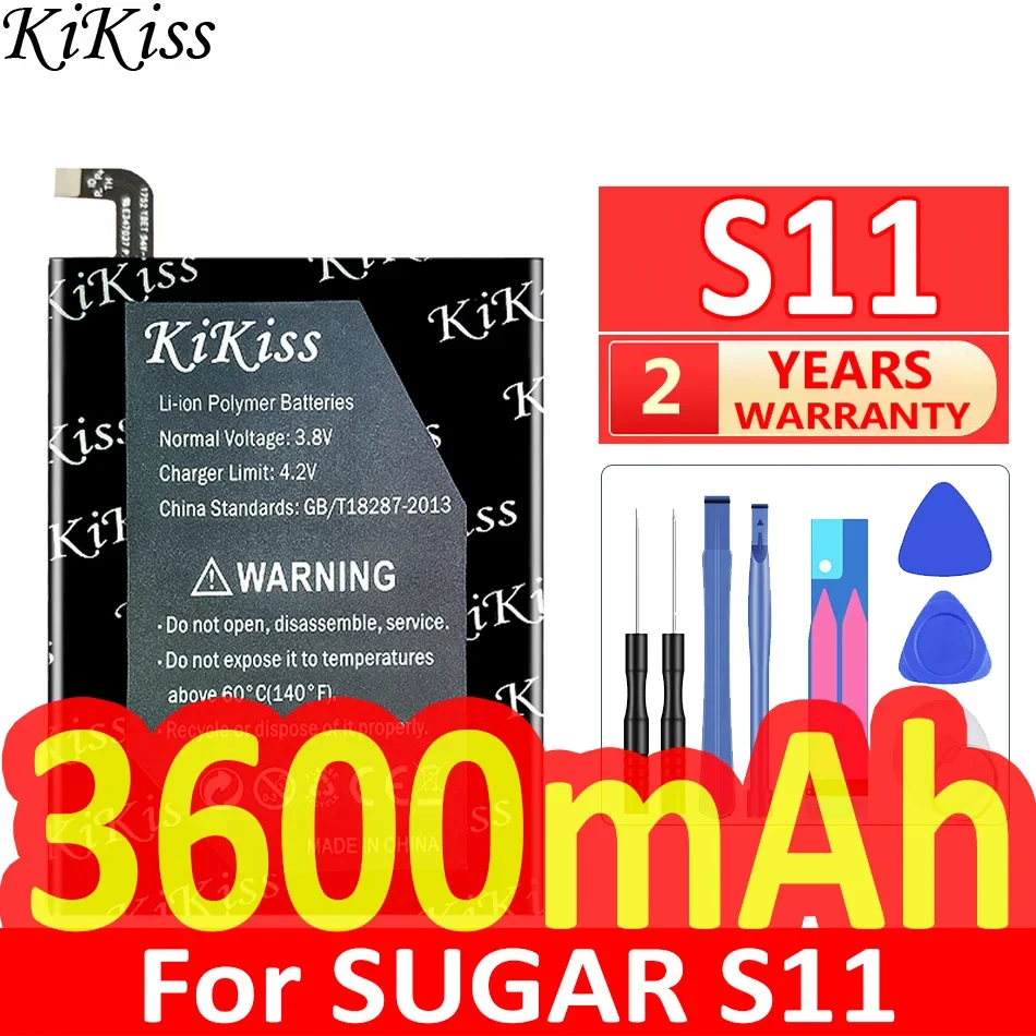 

3600mAh KiKiss Powerful Battery S 11 For SUGAR S11 Mobile Phone Batteries