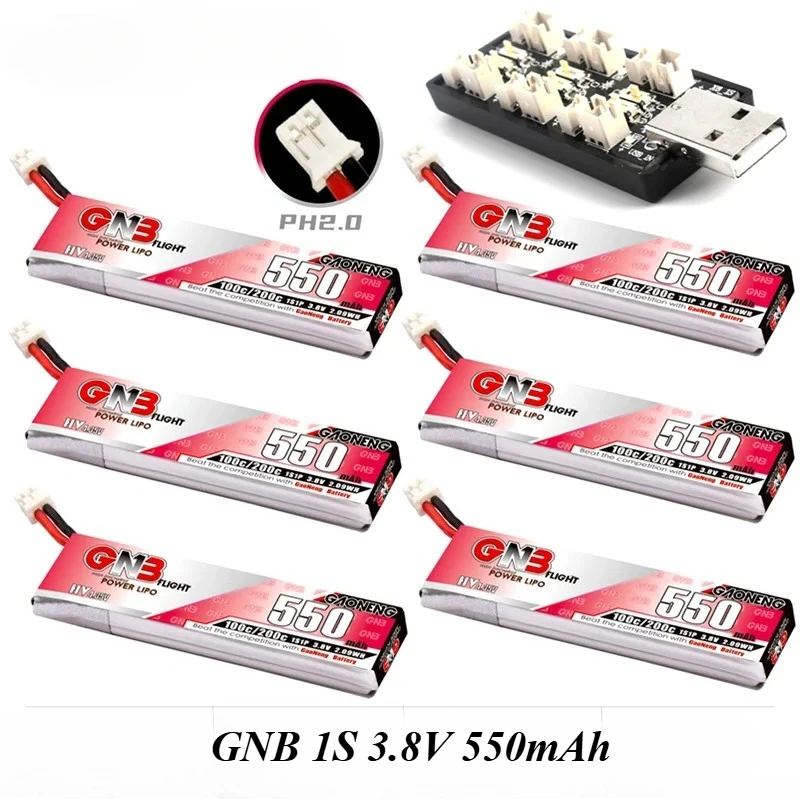 Batterie Drone 3.7V 300mAh pour Mini Drone, Lot de 1-6 Couleurs