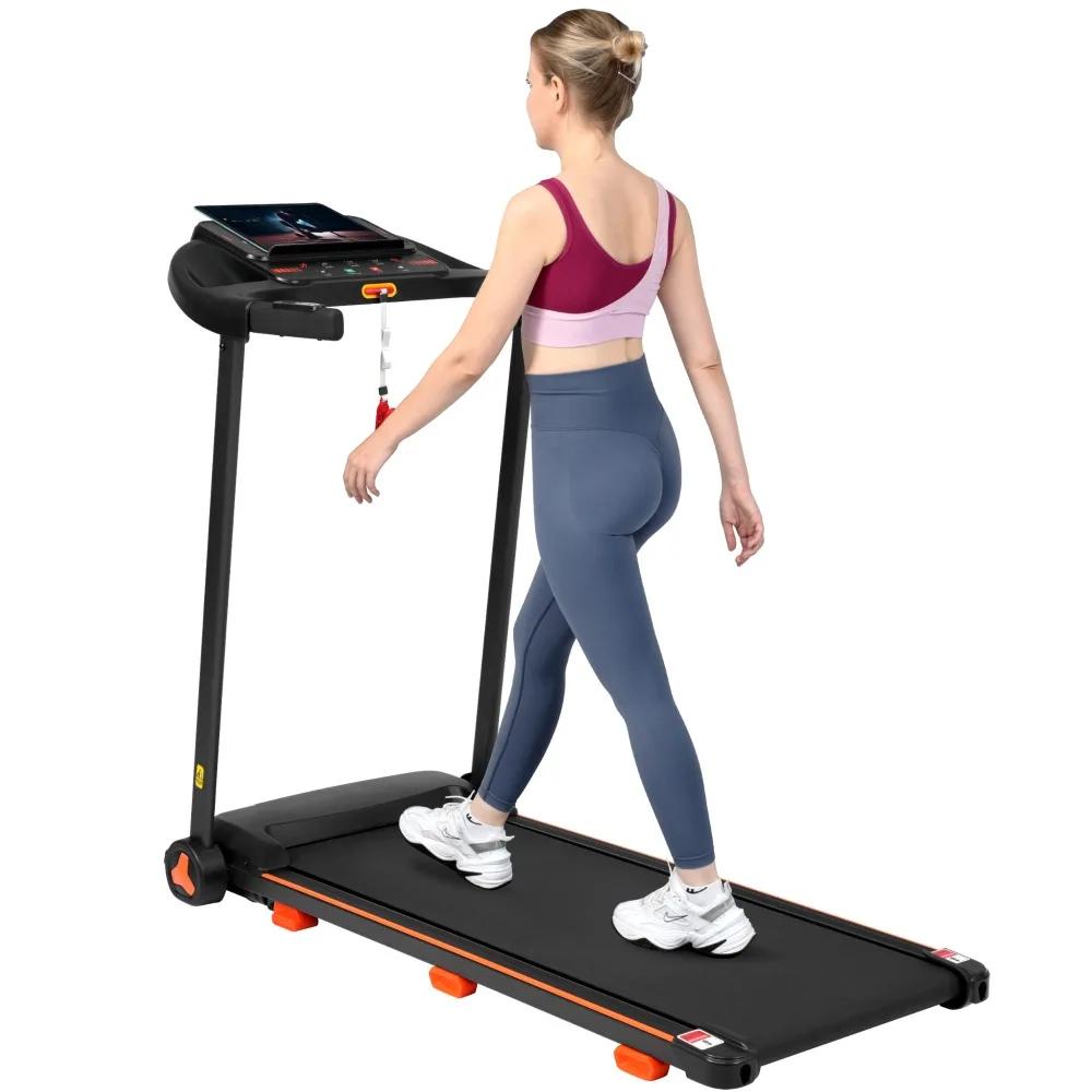 Treadmills For Home, 2.5HP Quiet Folding Treadmill With Heart Rate Sensor, 300lbs Weight Capacity
