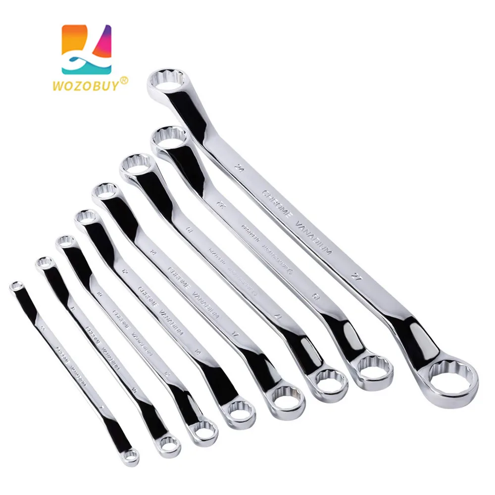 OffsetBoxEndWrenchSet45CarbonSteelMetric45DegreeHRC3845