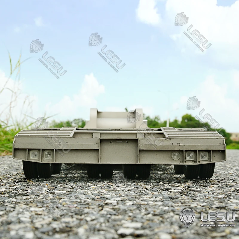 US Stock LESU RC 4Axles Metal Wood Trailer Sticker 872M for 1/14 Tamiyay RC Tractor Truck Remote Control Hydraulic Excavator 5
