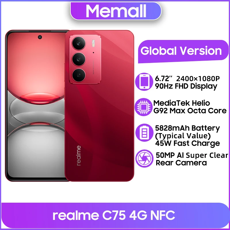 realme C75 8GB/256 NFC 新品 Realme C75 8GB+256GB GOLD Global Ver